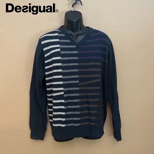 Desigual V Neck Sweater Large Gently worn 53% wool / 26% nylon / 22% acrylic